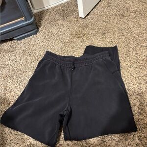 Womens Lululemon Black High-Rise Wide-Leg Softreme Sweatpants